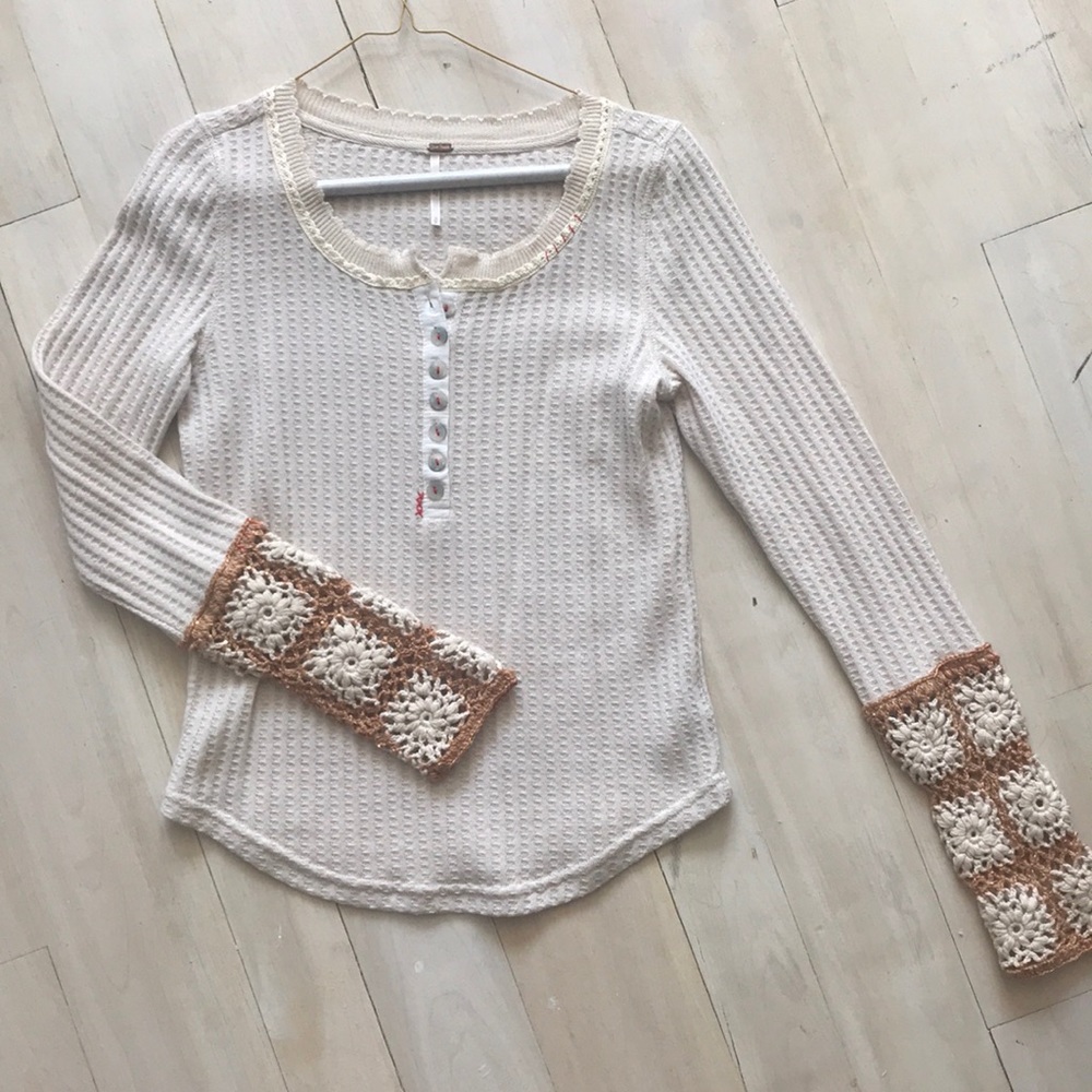 Free People Mistletoe Thermal Top NWOT